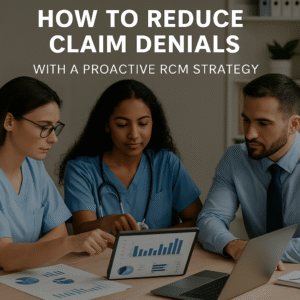 Healthcare revenue cycle team reviewing data to reduce claim denials