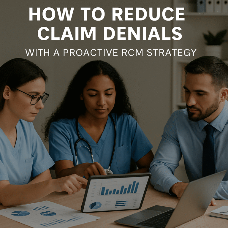 Healthcare revenue cycle team reviewing data to reduce claim denials